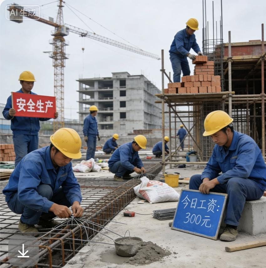 2026年的工地上没有了往日的热闹，多了几份安静与现实。走进工地，一眼望去，那