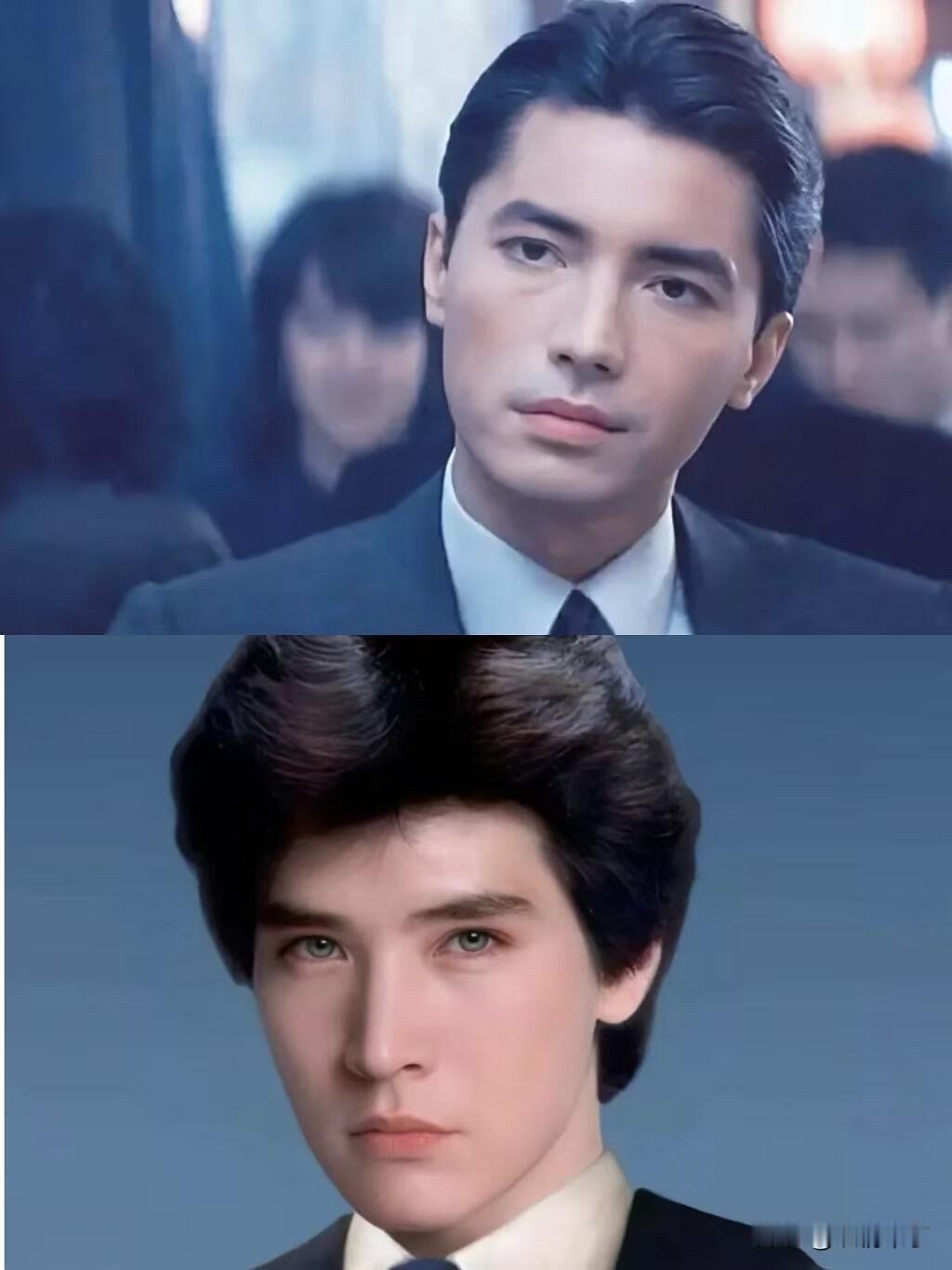 尊龙和费翔的贵气真的刻在骨子里！眼神深邃又带点傲娇，气质浑然天成。两人自带豪门