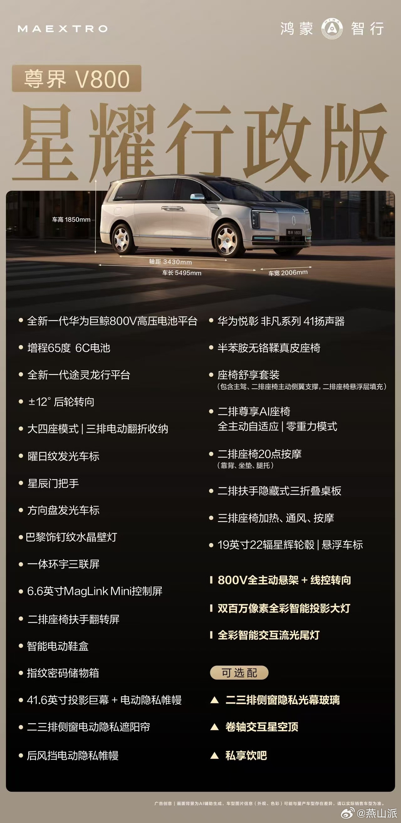 就喜欢鸿蒙智行的配置图，有啥区别，应该怎么选，都很清晰，一看就懂。尊界MPV版本