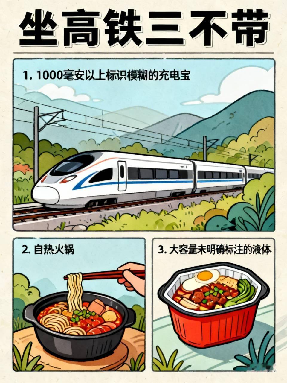 坐高铁有三不带坐高铁有“三不带”，这是我跑了十几次高铁踩坑攒下的