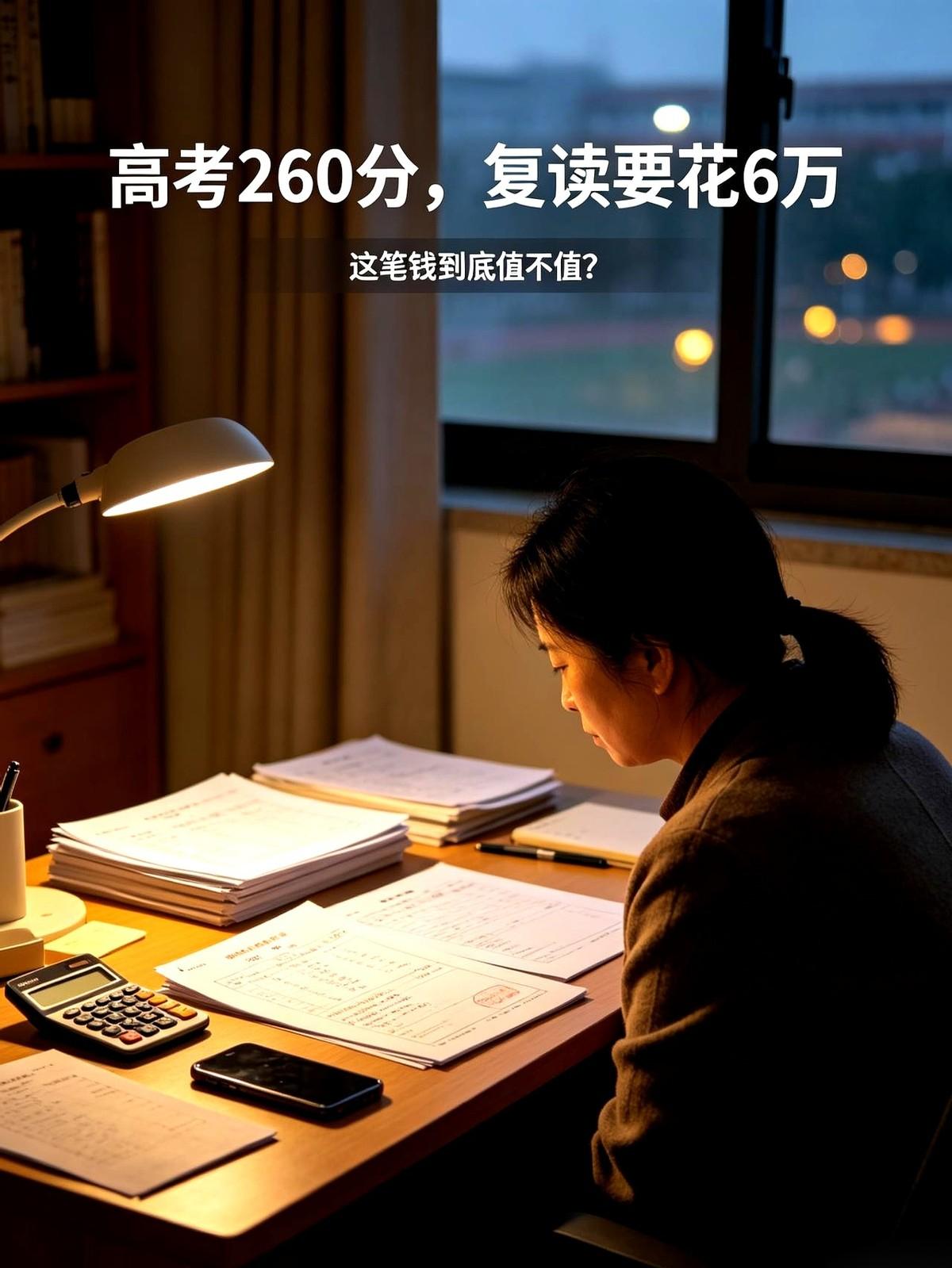 中考689，高考260。高三整整一年连学校的大门都没进。现在拍拍屁股说想复读