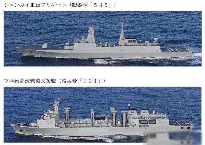 日本首次拍到054B舰，发觉一体化桅杆果然不同，感慨反射器都是展开的！前几天在冲