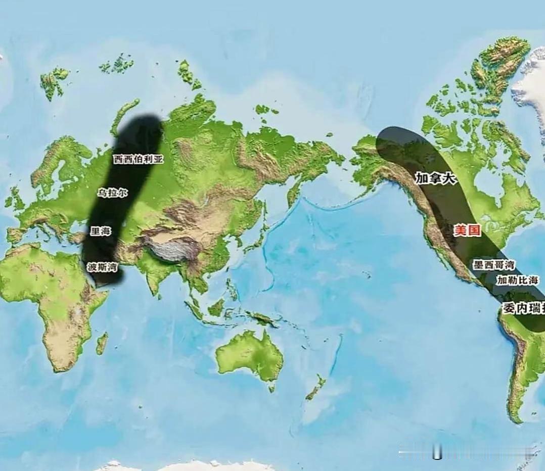 现实版靠天吃饭！世界2大黑金石油带分布！世界有两条黑金石油带，分布在东西半球，
