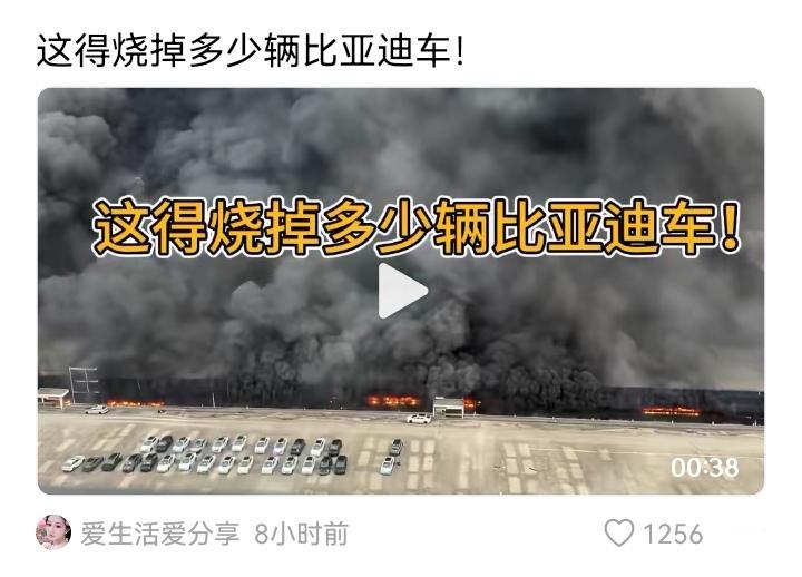 比亚迪深圳厂区起火，网上跟过年一样喜庆，纷纷妄下结论。看来很多人对比亚迪的恨，