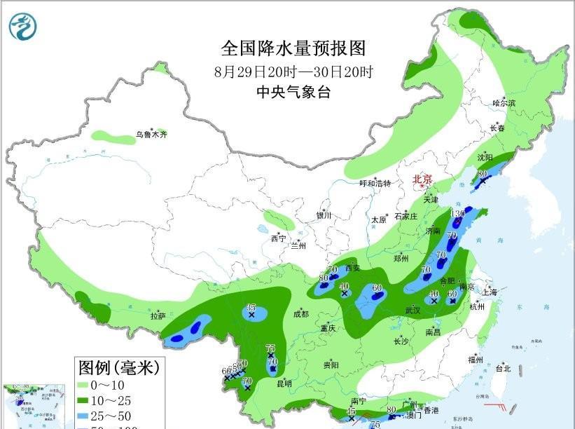 【天气简报】受南海热带低压影响，8月29日夜间至30日，广东西南部、广西南部、海