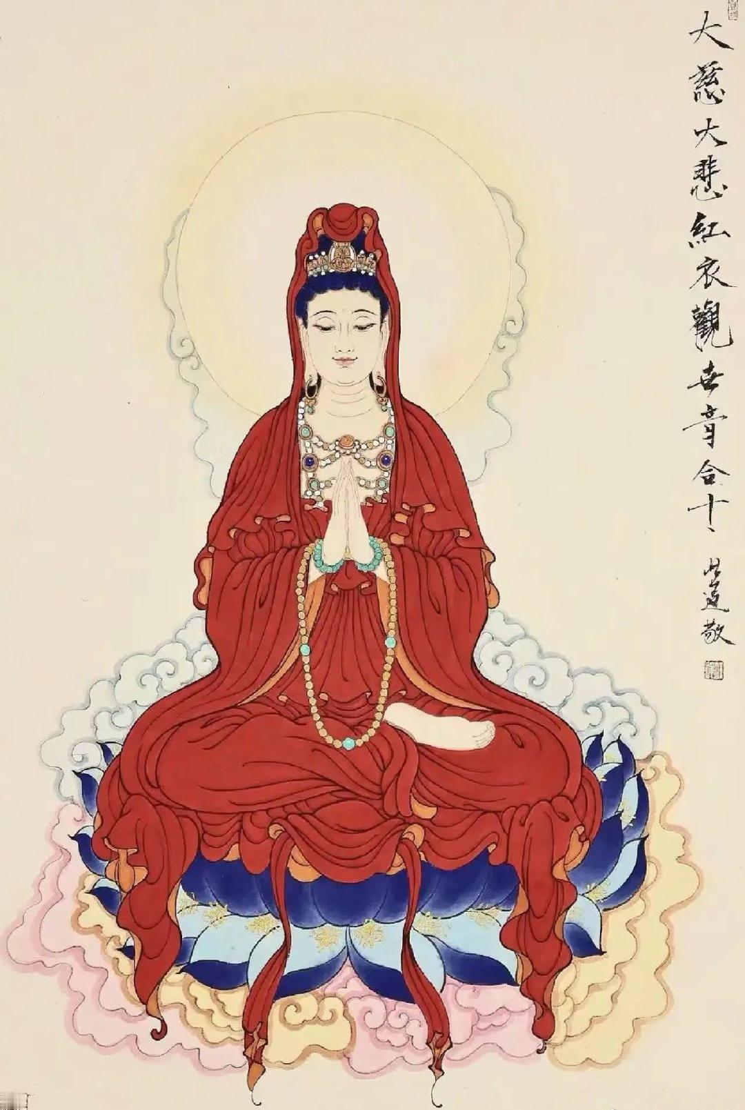 老人说，遇到红衣观音菩萨不能不拜！留下一句“大吉大利”!