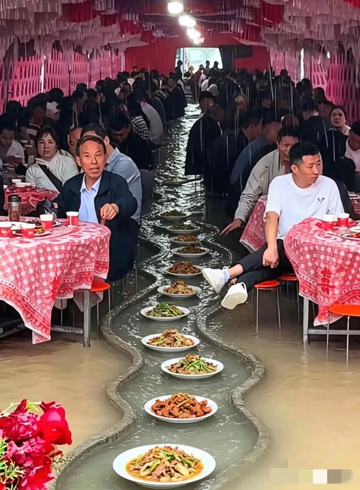 让ai生成农村的流水席，出来个这个[捂脸哭]