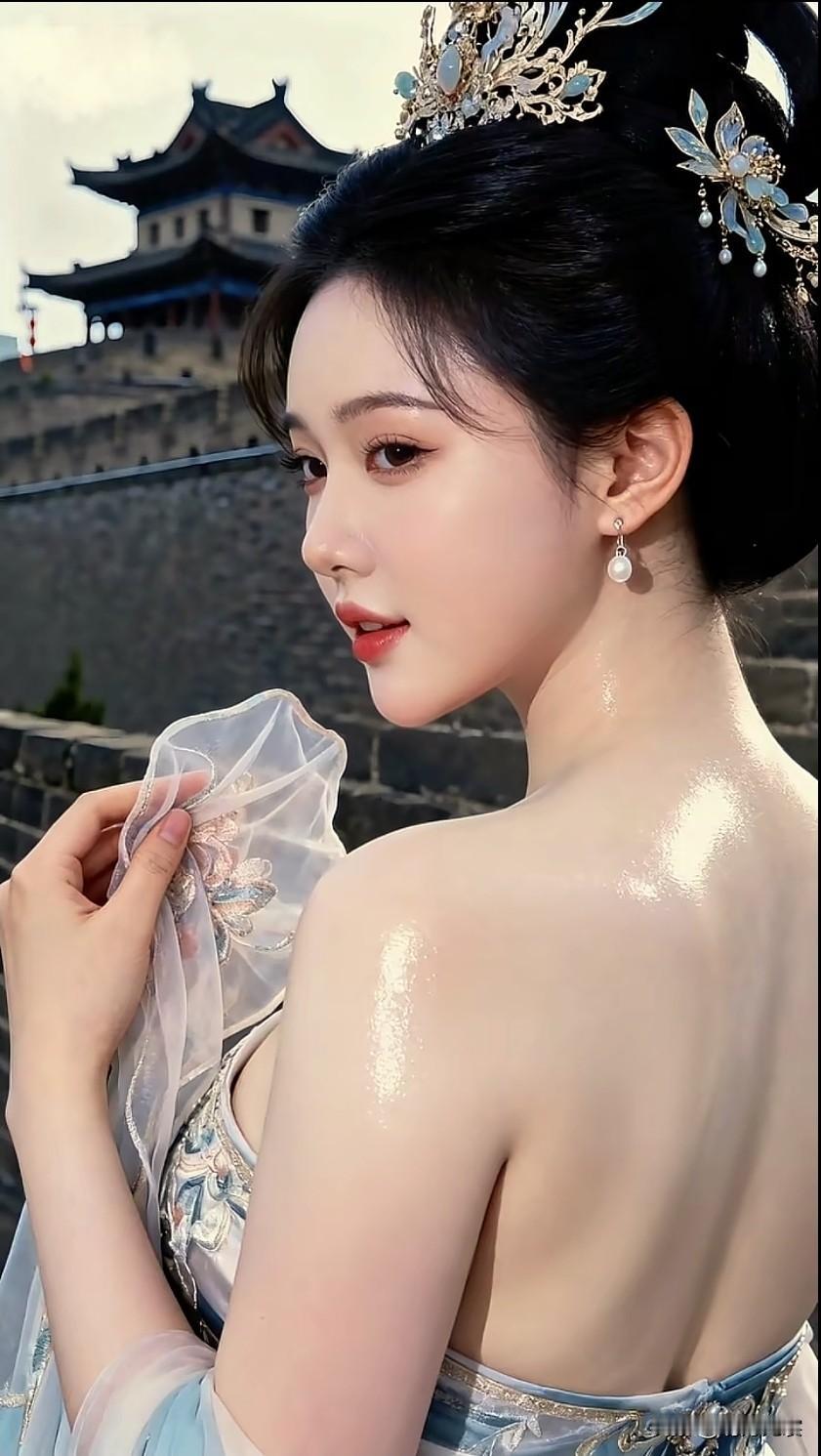 大唐公主在城楼下惊鸿一瞥…分享迷人的佳人回眸一笑心动美女鉴赏