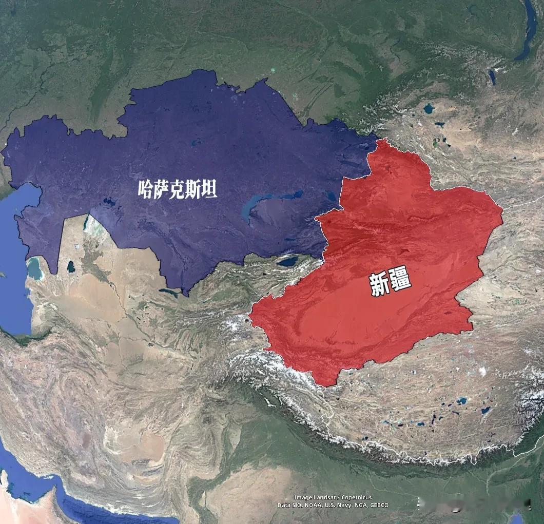 看了哈萨克的煤炭总产量，再看新疆的煤炭产量，差距断崖！你敢信吗，地盘比新疆还大