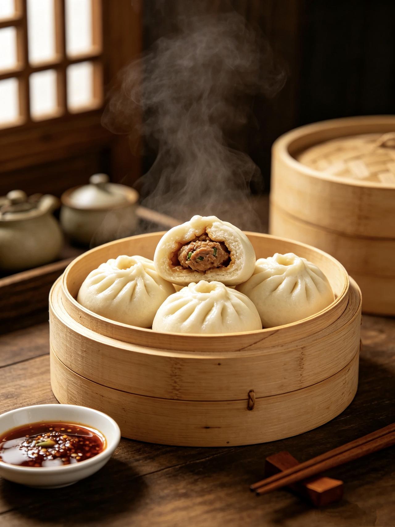 “爸，这包子比外面卖的还好吃！”儿子一口气吃了4个周末儿子一家回来吃饭，老伴