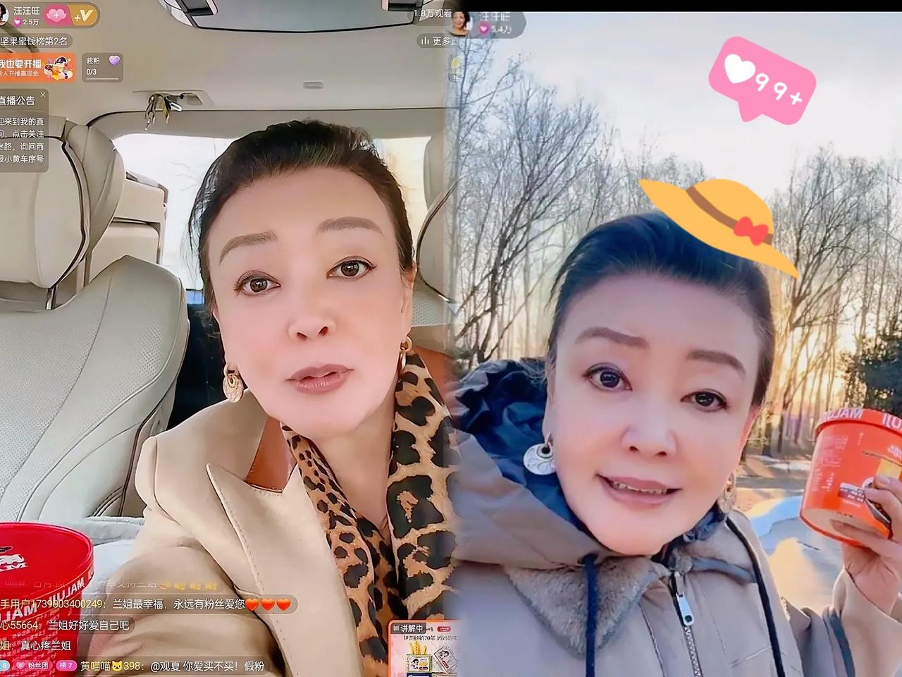 今天兰姐直播了，整个人状态都不一样了!她笑着说：我一个月能挣两万多，都够给孙