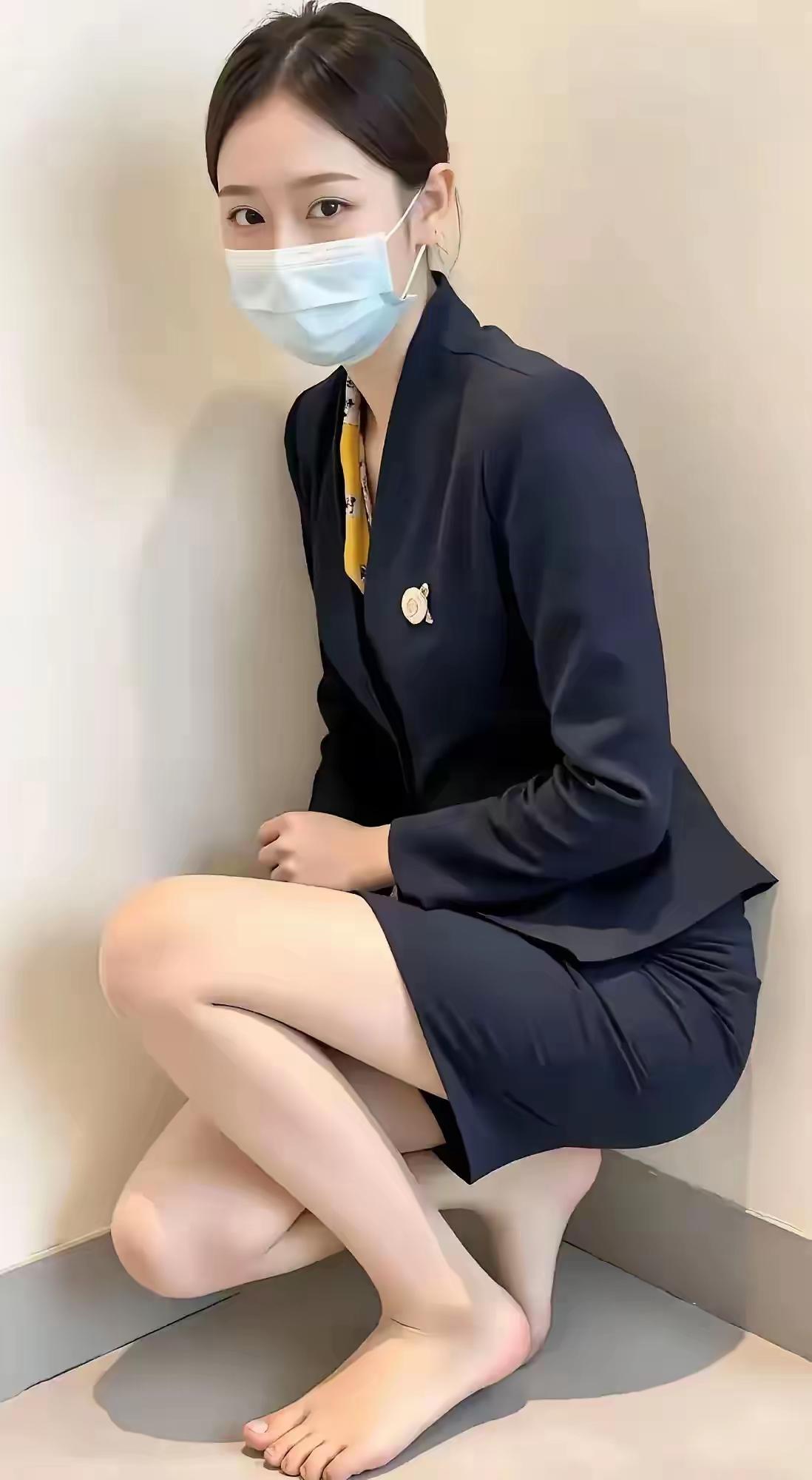 职场萌妹的甜美瞬间，脚丫子也忍不住探出头来！😊👠💄
