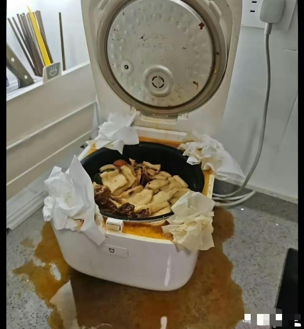 事实证明，电饭锅不合适煮火锅啊