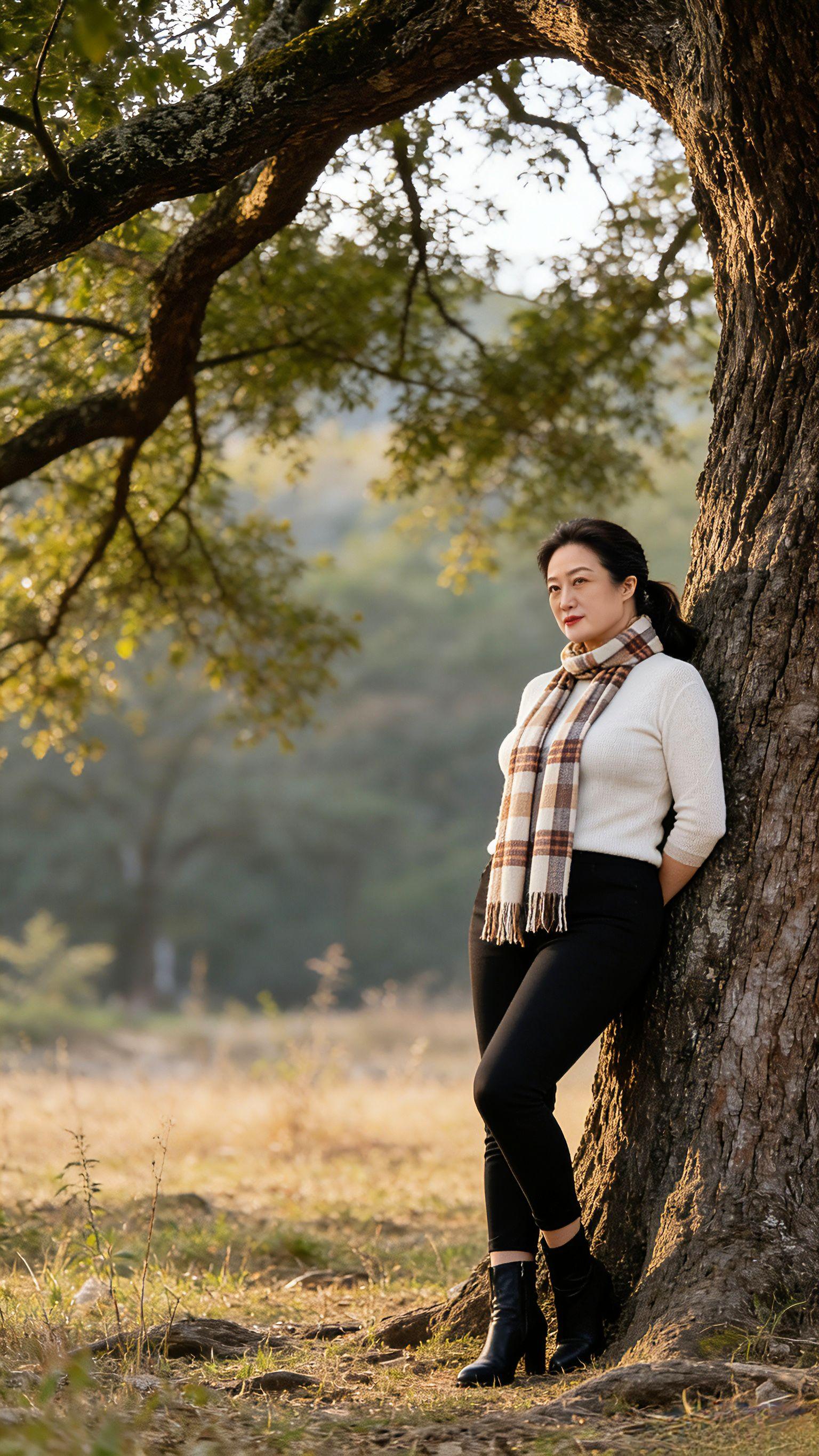 成熟女性的魅力，在微胖身材里绽放。