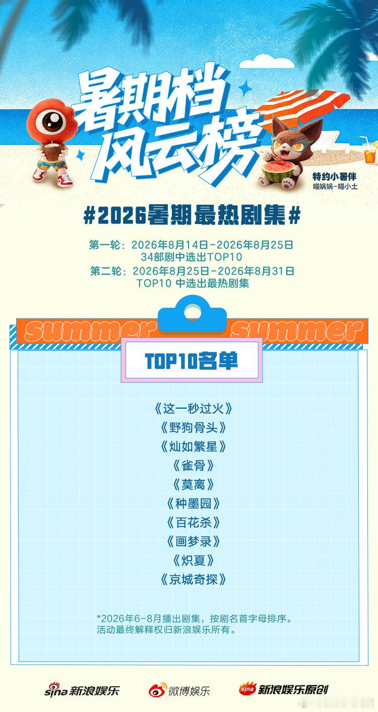 2026暑期最热剧集TOP10《这一秒过火》张凌赫、王楚然《野狗骨头》宋威龙