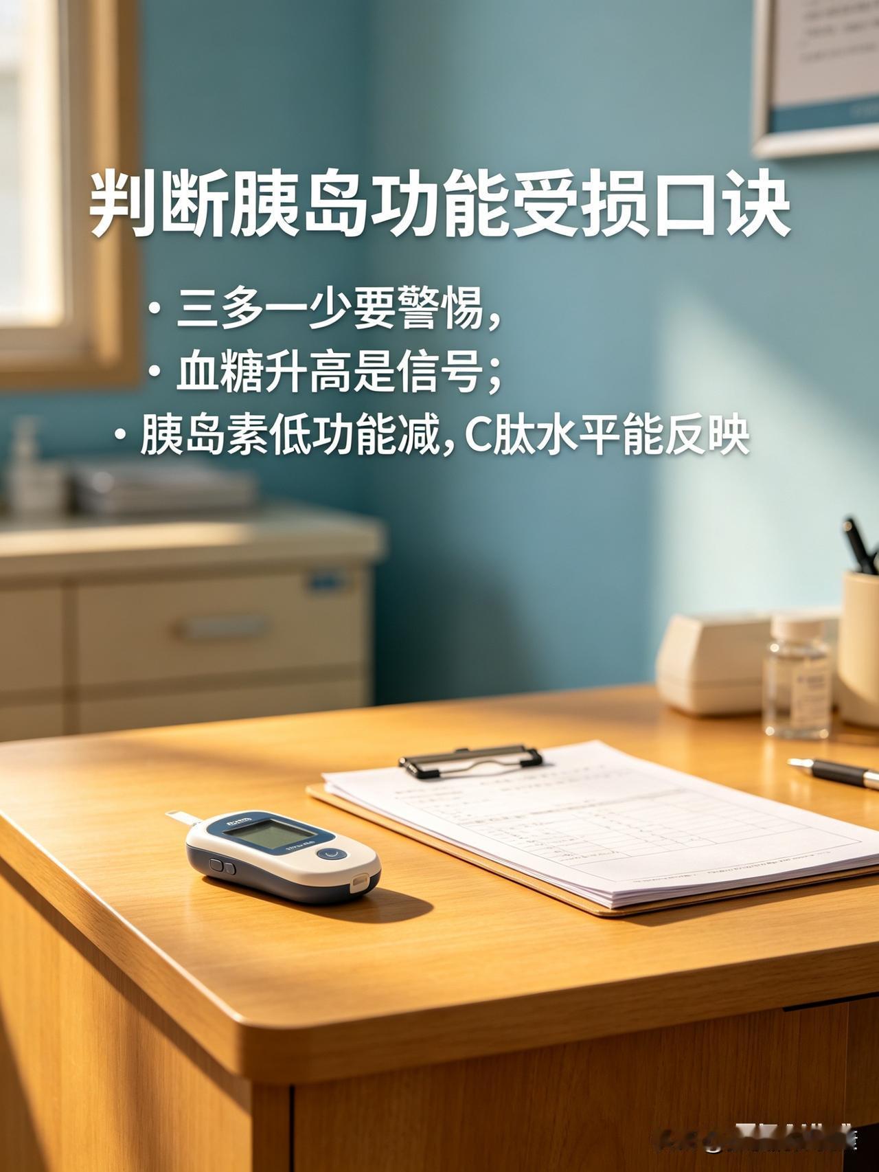 如何判断胰岛功能受损呢?如何判断胰岛功能受损？（老人易懂清单）1.看血糖变