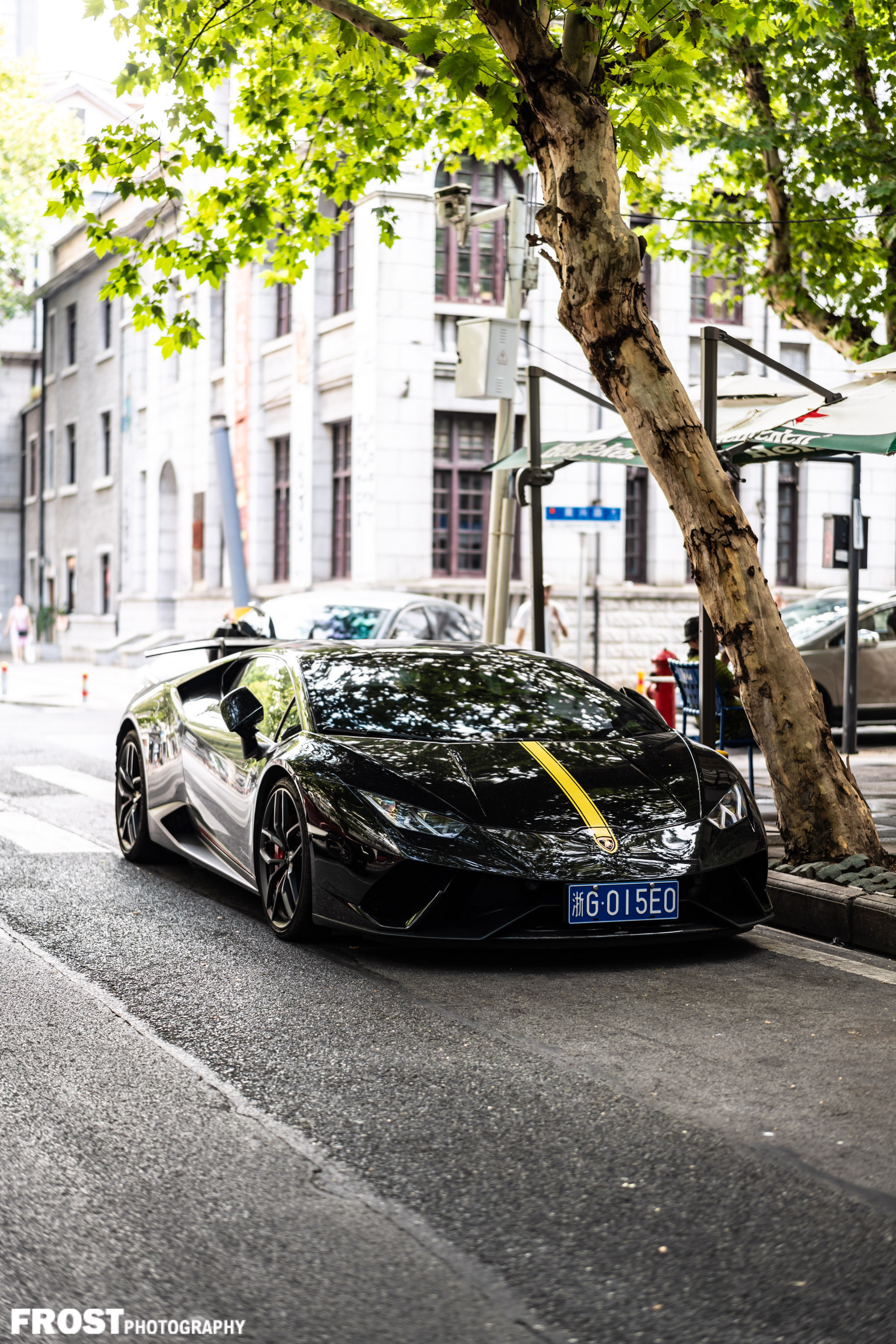 武汉唯一一辆兰博基尼huracanperformante，夏季高温出街汉口胜利