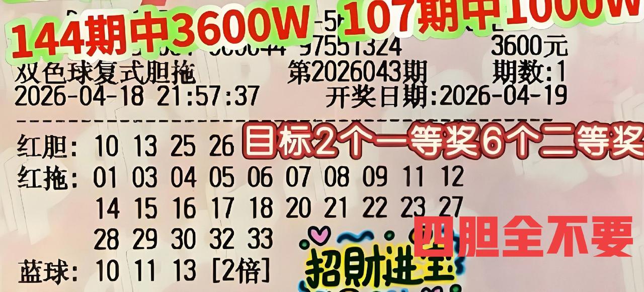 四胆胆码都不要，大家看清楚了，这里已经排除四个号码啦