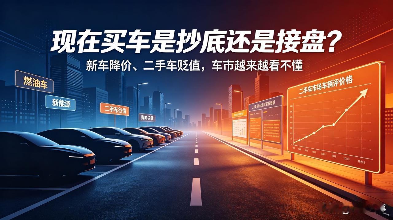车市太魔幻：新车降价，二手车直接“崩盘”，现在买车到底抄底还是接盘？现在的车