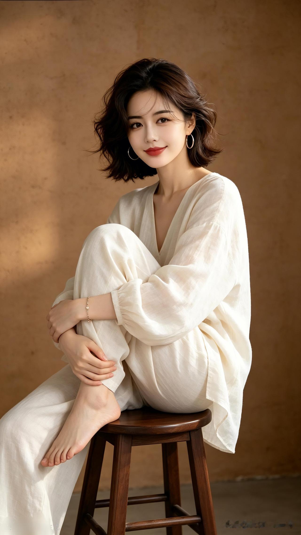 女人如何穿出含蓄的性感?温柔优雅，白衣少女，静坐时光。