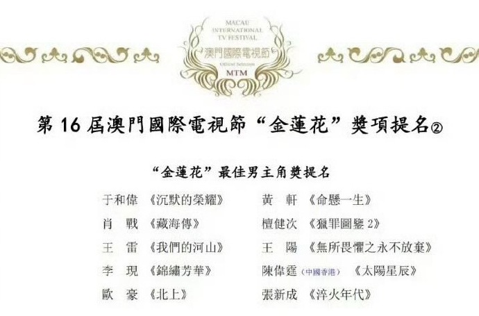 恭喜！肖战凭《藏海传》获澳门国际电影节最佳男主提名，爆剧荣耀来袭