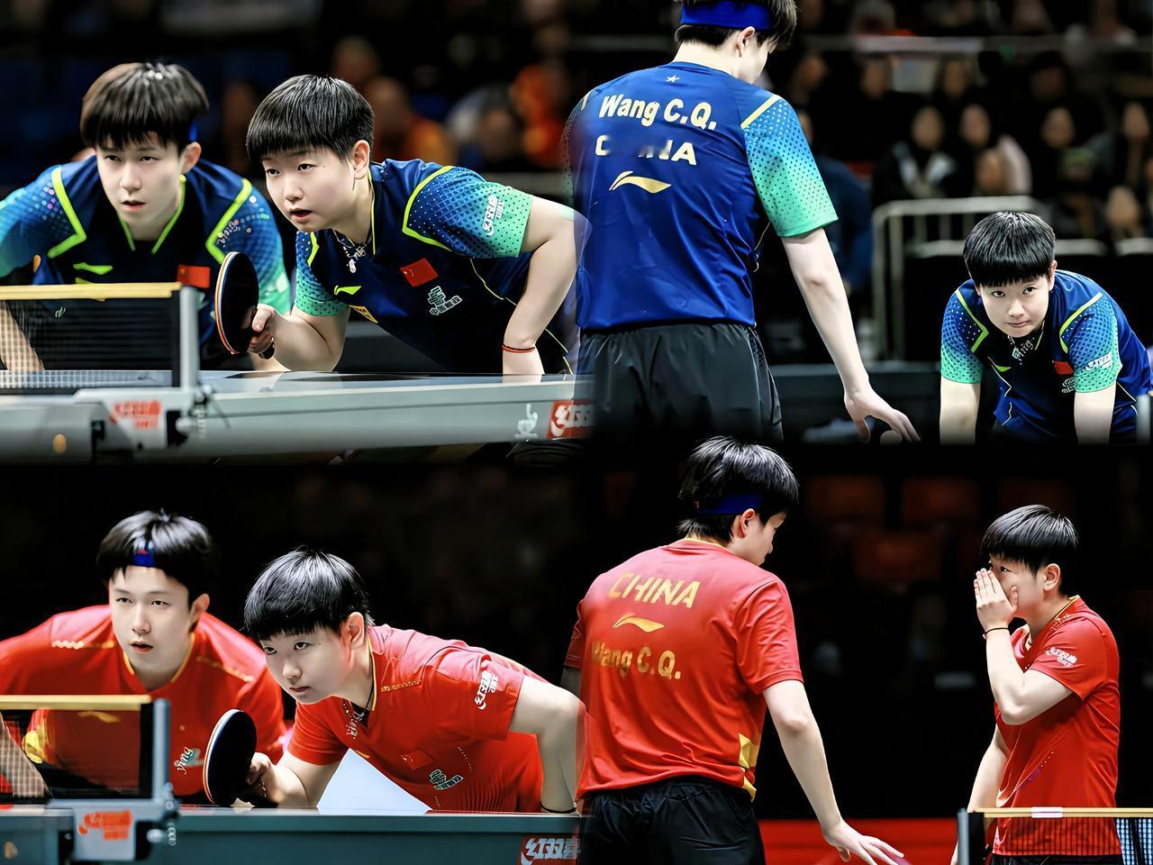 这两张照片，你们分得清哪张是去年的莎头，哪张是今年的吗？穿蓝色队服的是去