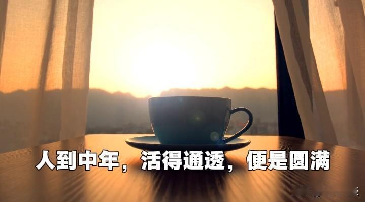 人到中年，褪去了年少的轻狂，看懂了世事无常，也读懂了人心冷暖。终于明白，