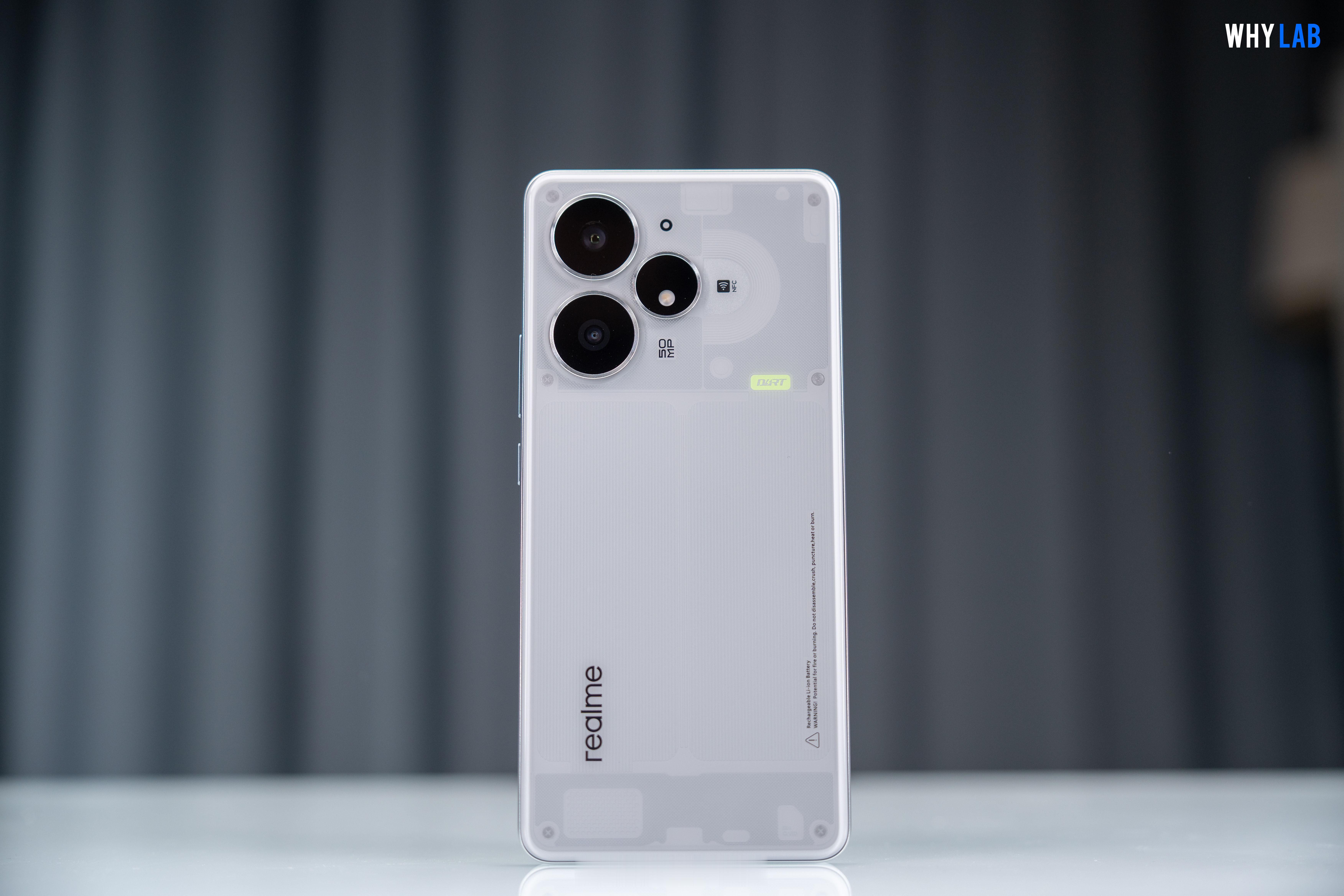 WHYLAB图赏真我Neo7Turbo透明灰，后盖图案设计1:1还原