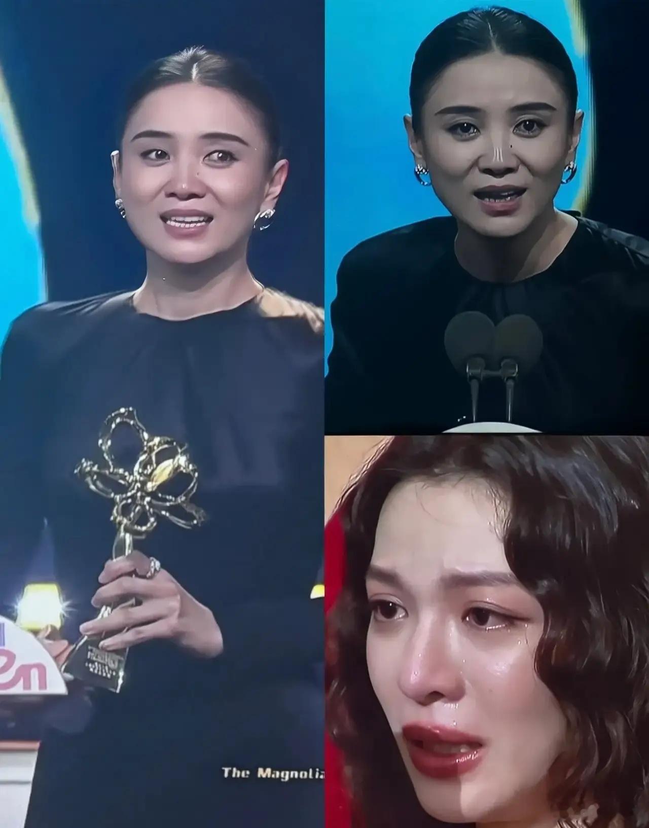 比宋佳获奖更戳心！钟楚曦台下哭成泪人，这幕直接看破防！在白玉兰奖颁奖典礼上，宋佳