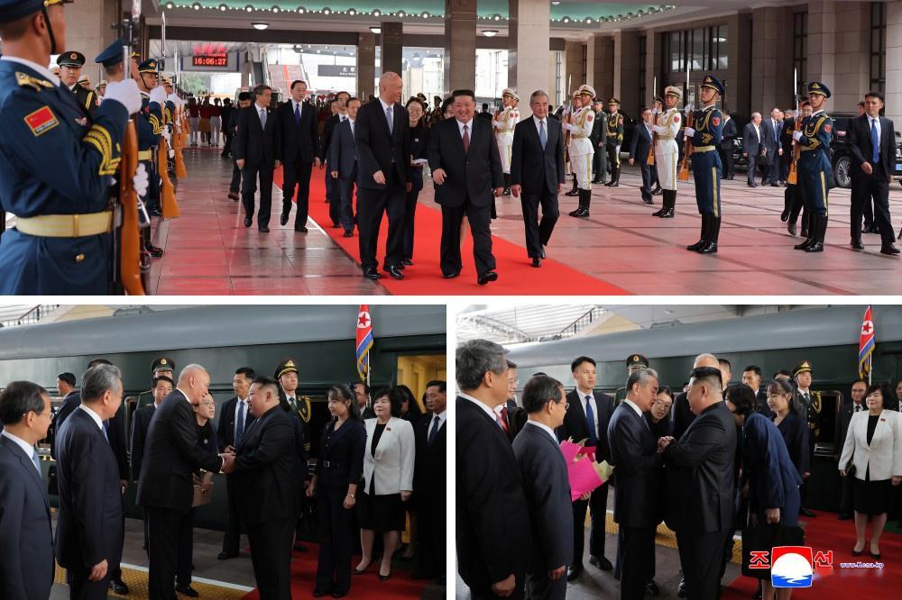 金正恩抵京这接待规格还是挺高的，看起来将军也非常高兴……金正恩出席抗战胜利纪念