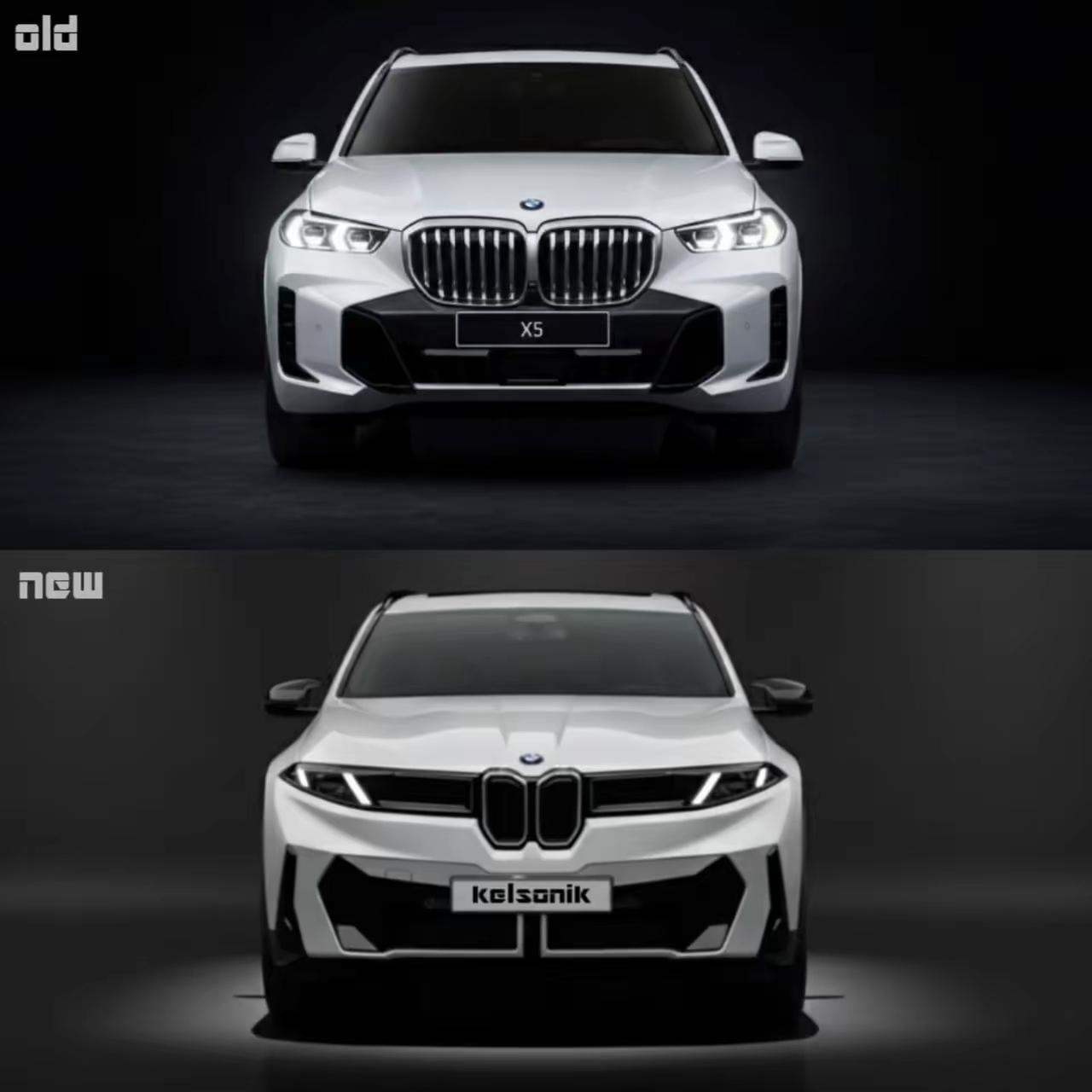 宝马新一代X5官方图片发布，大家觉得和现款哪个好看？主要的变化就是前脸格栅