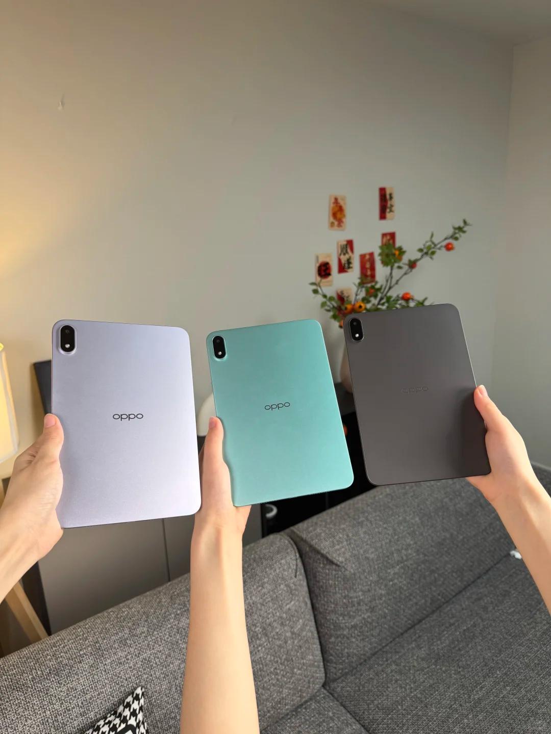 莎莎同款平板三色实拍！紫色很有韵味莎莎同款的OPPOPadmini小平板