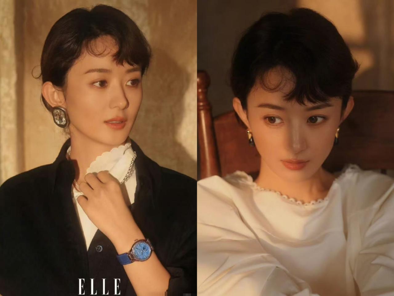 赵丽颖的这个发型也太好看了吧！复古而有个性，展现了一种别样时尚感，美得让人挪不开