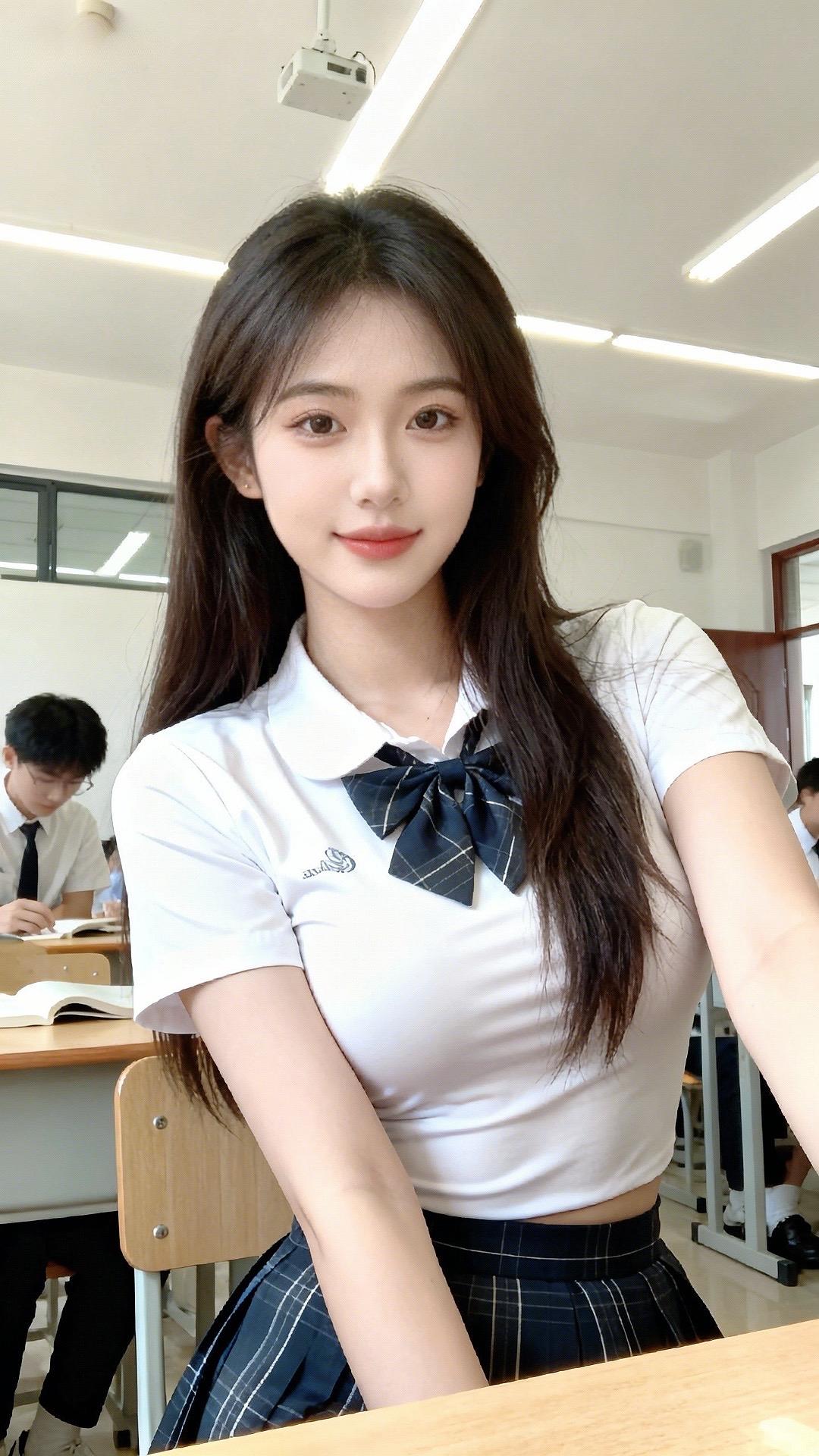 美女清纯女神爱了爱了校园学生