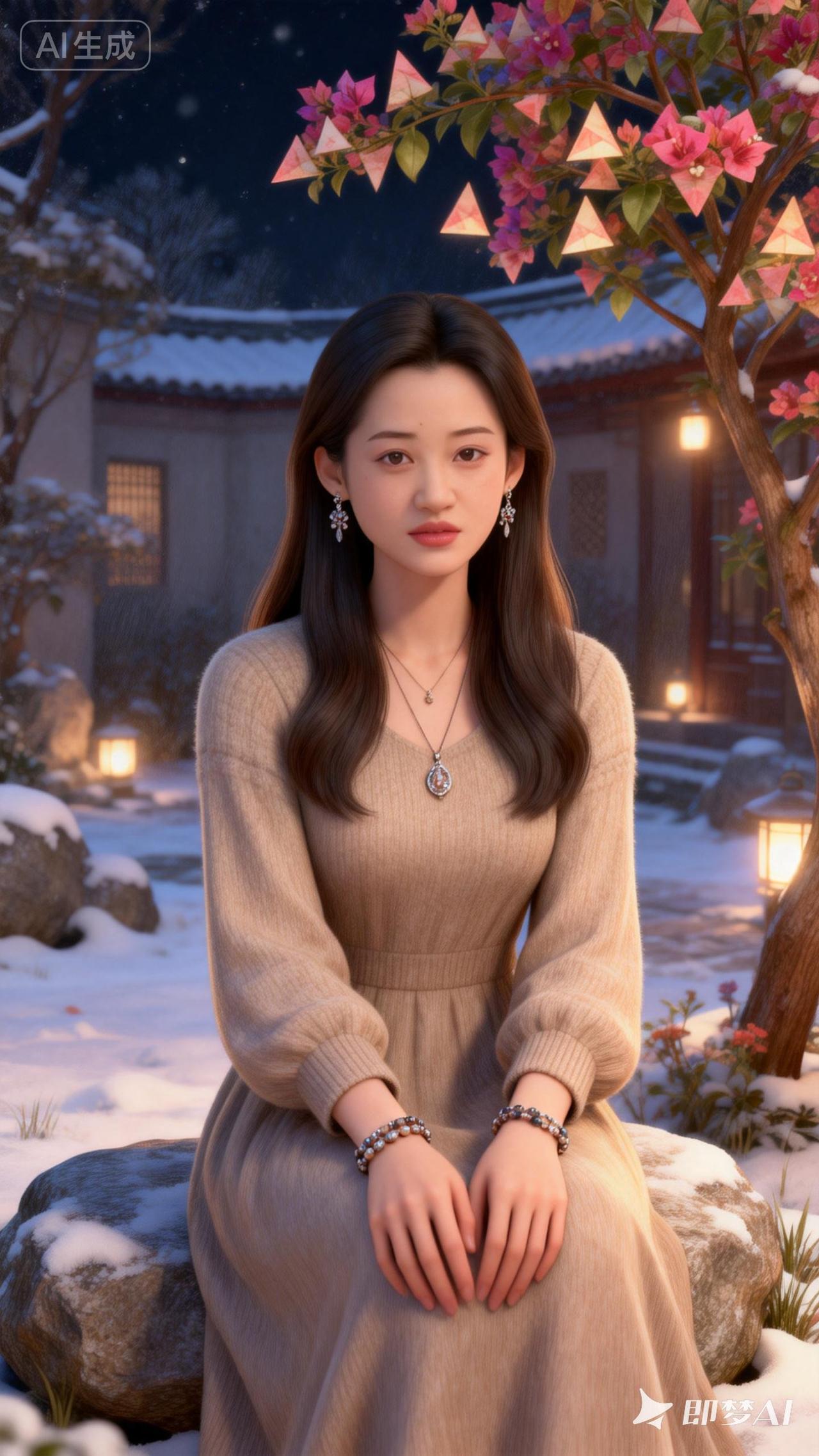 冬日暖阳下，静坐雪地，感受岁月静好。