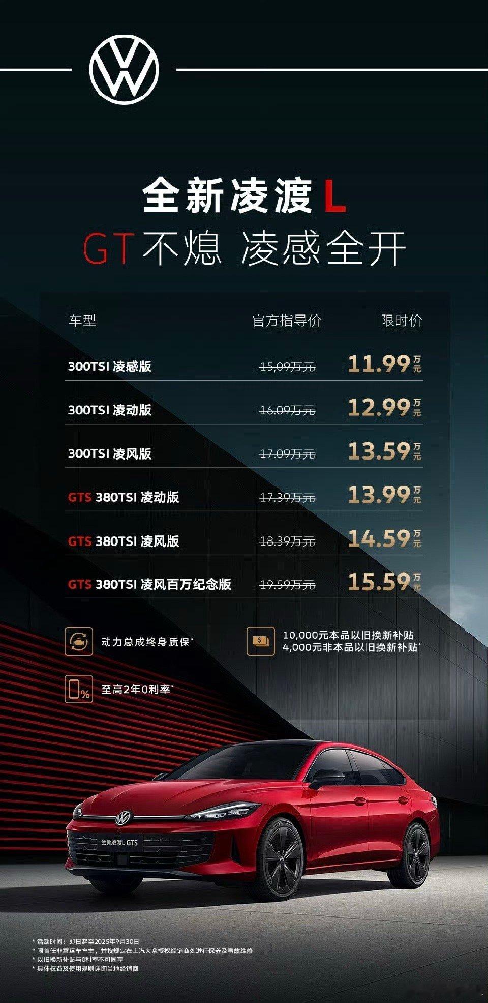小李飞车刚看到三厢gti大众凌渡gts竟然1399了，太卷了，现在年轻人圆梦很