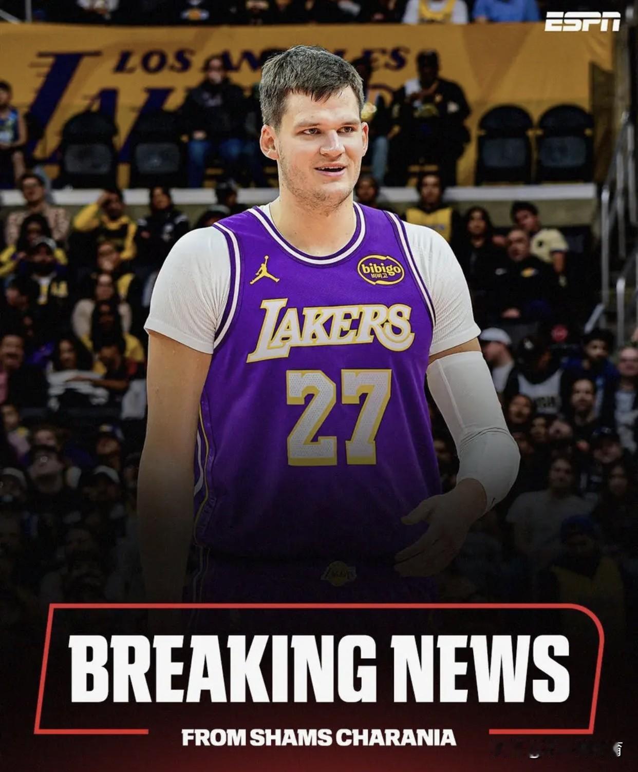 湖人4年1.3亿先签后换得到凯斯勒！内线终于补强了💥据ESPN报道：湖人