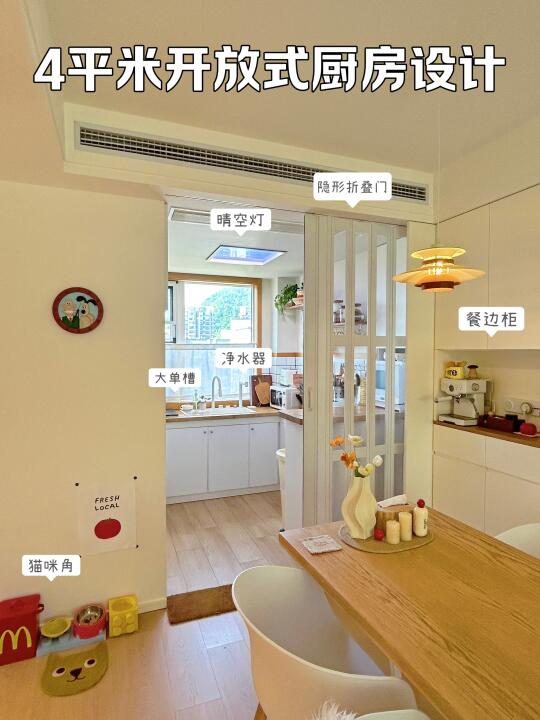4平米小户型开放式厨房设计🏠直接抄作业！