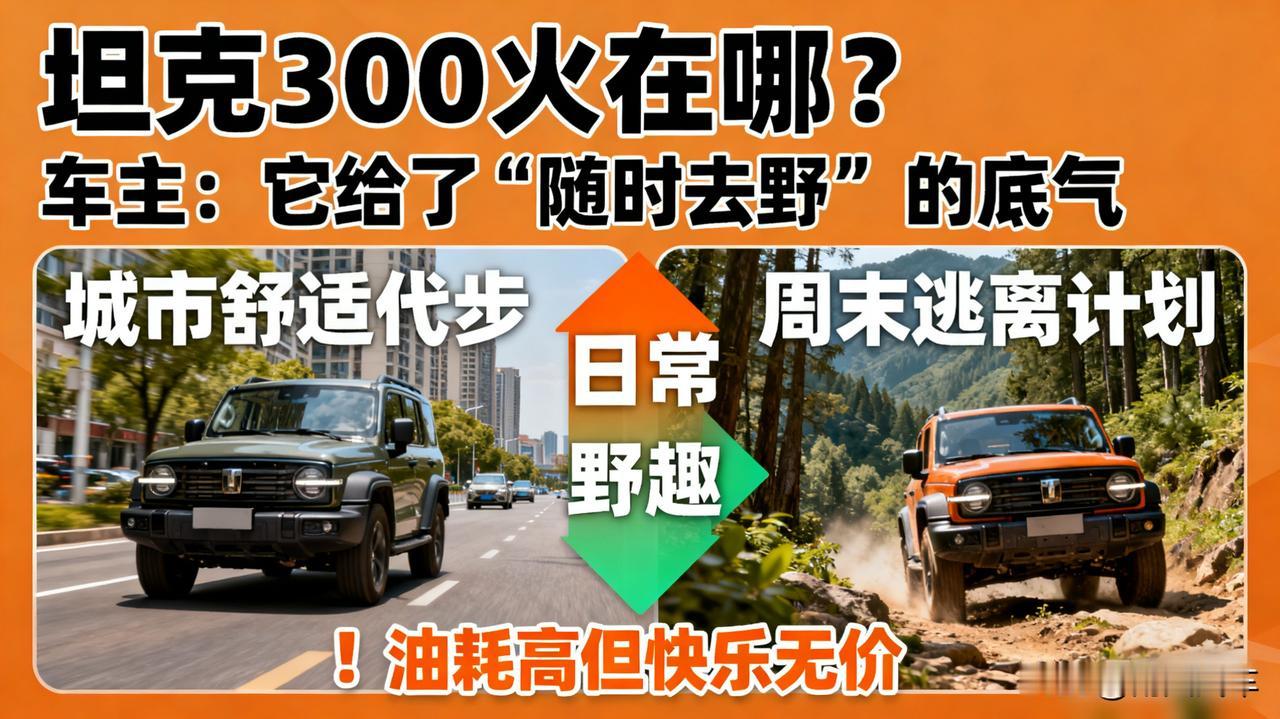 坦克300为啥能火？车主：它给了你一种“可能性”开坦克300半年，最爽的不是