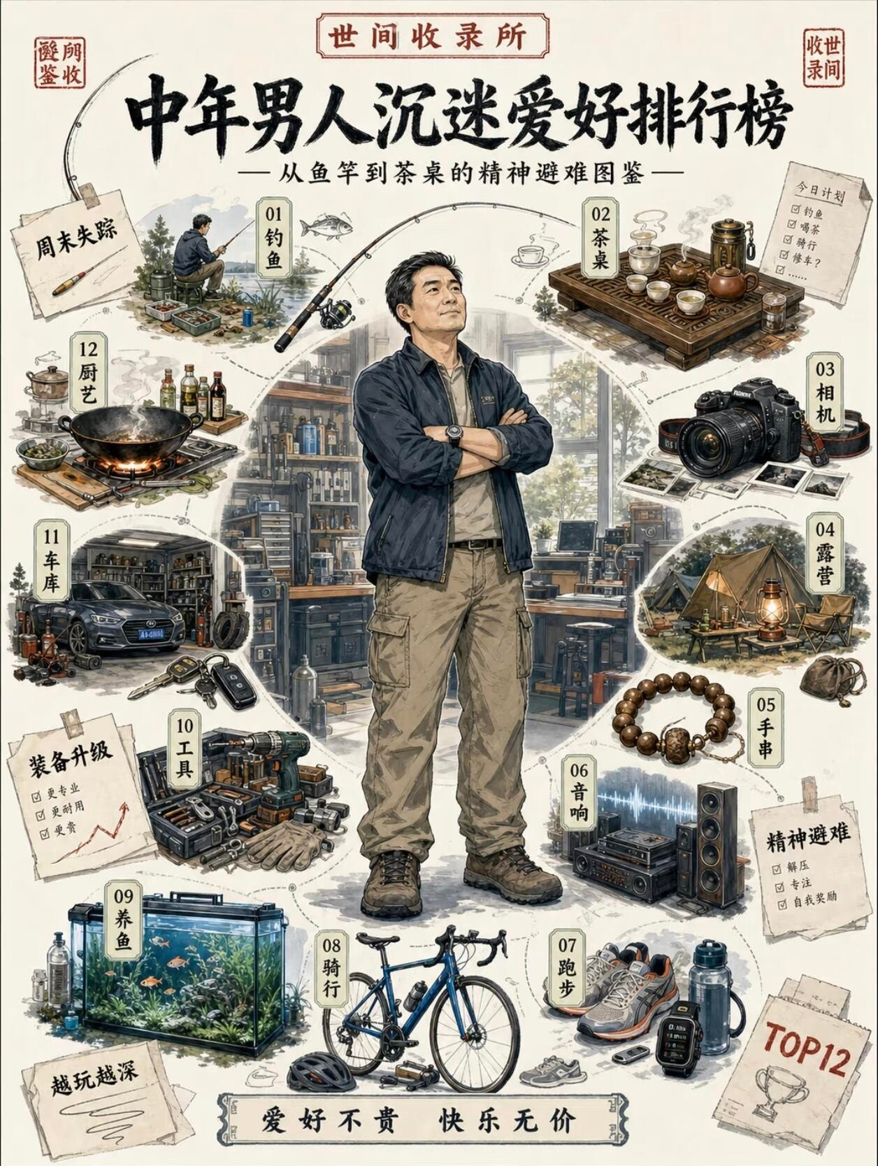 人到中年爱好开始逐渐离谱了我目前的爱好：车库，模型，飞机军舰，自行车。应该还不算