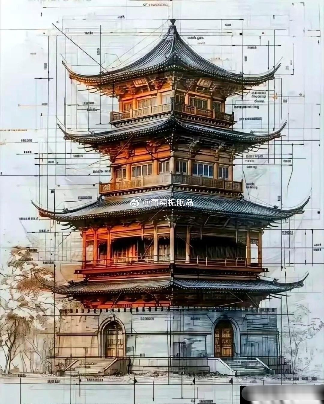 这是林徽因的手绘图，你敢信吗？而且还是100多年前没有电脑的情况下！​​​