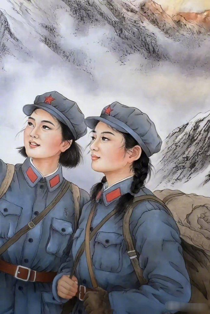 图一是农民工画家的作品。图二是一级美术师走访老红军后人、到访红色根据地、参观革