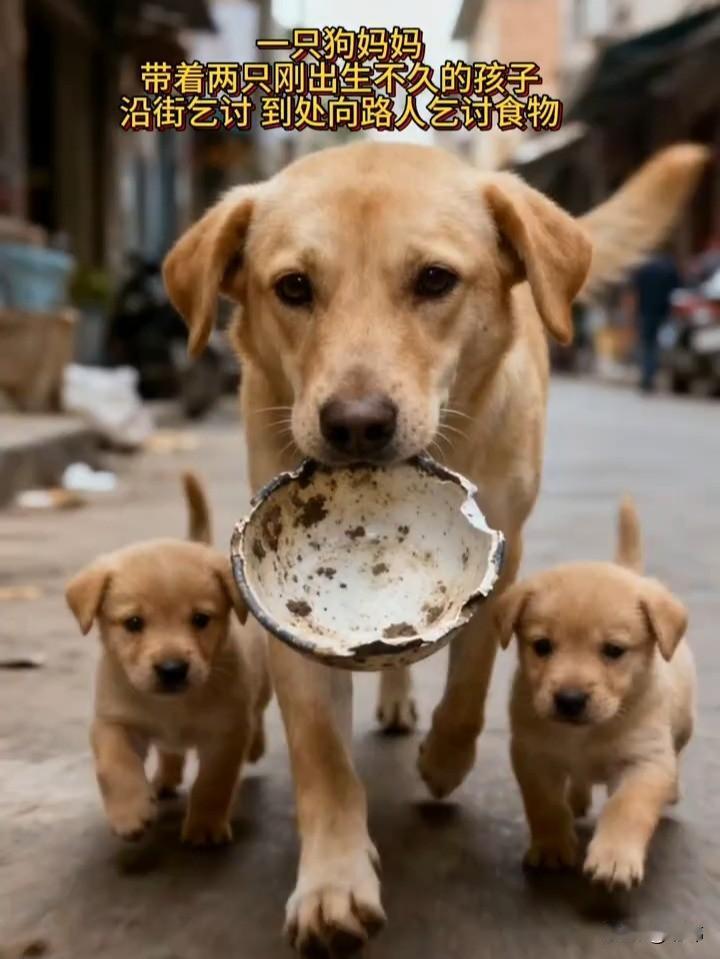 太可怜了！这天一位小姐姐去逛街，结果走到一条小路上的时候，看到令人伤感的一幕，一