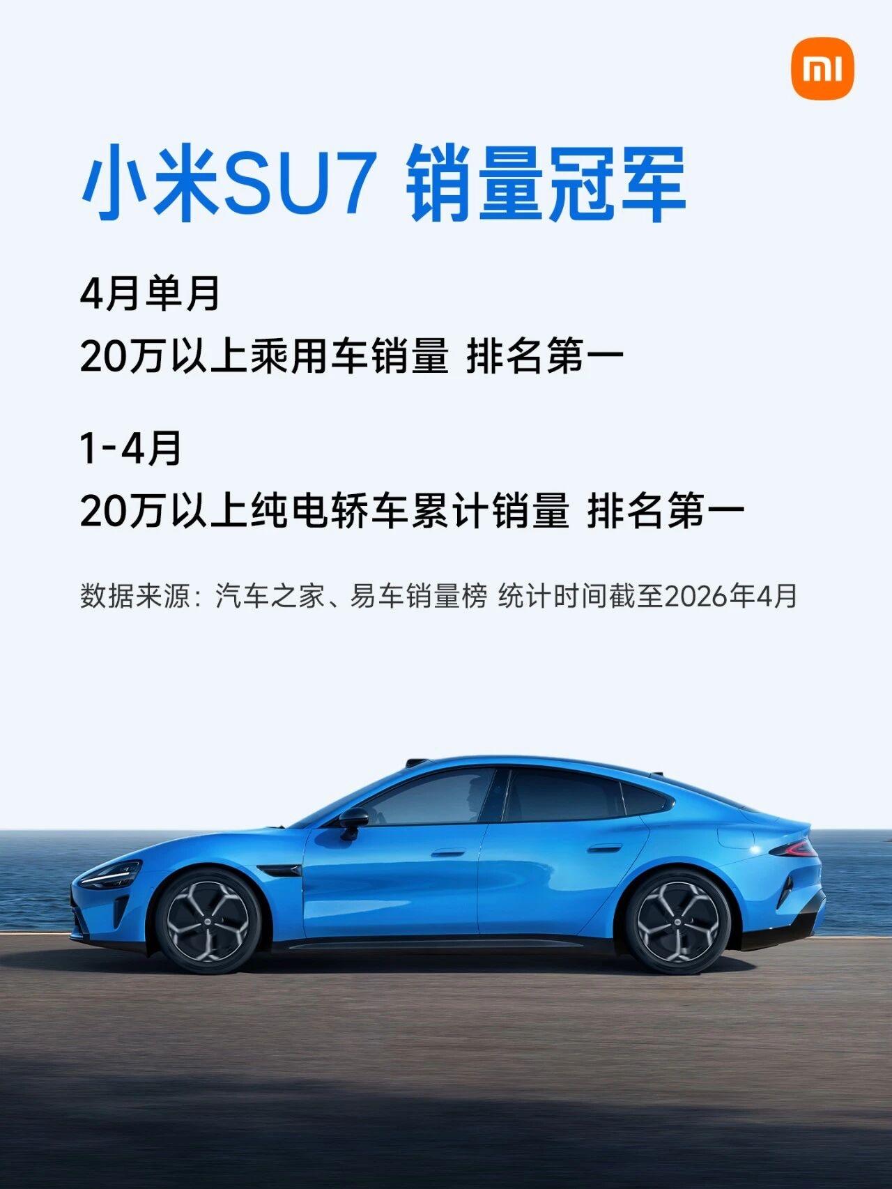 汽车圈的对子上联是：小米SU7月冠军，月月冠军，下联你想好吗？