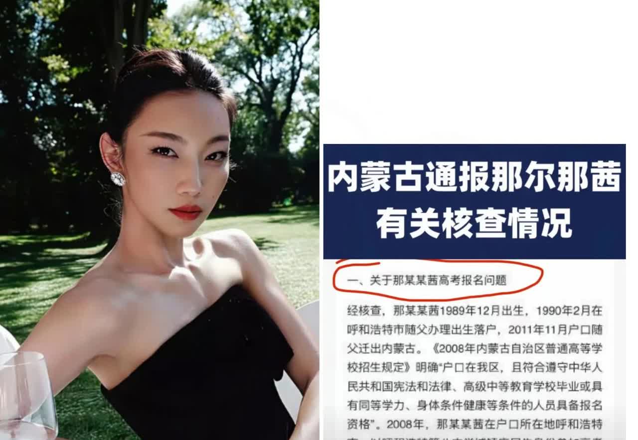通报已出！那尔那茜的事定性了！演员那尔那茜因提交严重造假材料，演艺生