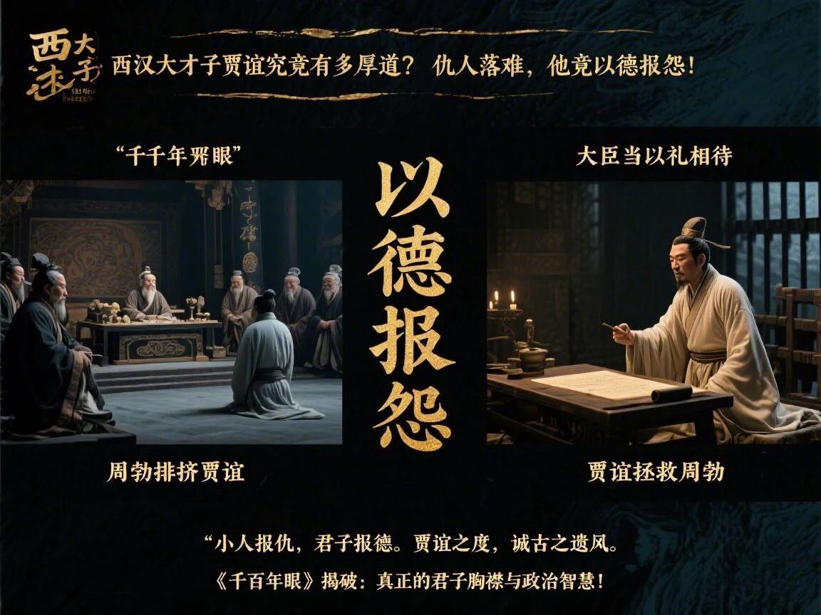 西汉大才子贾谊，究竟有多厚道？仇人落难，他竟以德报怨！贾谊是西汉时期的大才子，