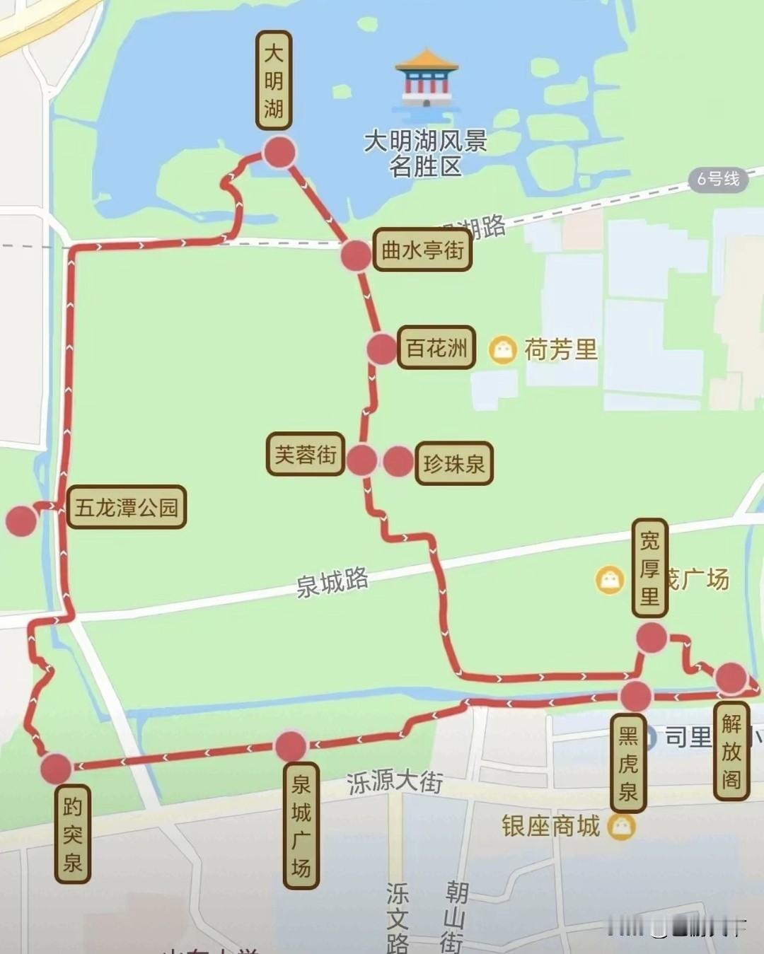 济南古城旅游地图