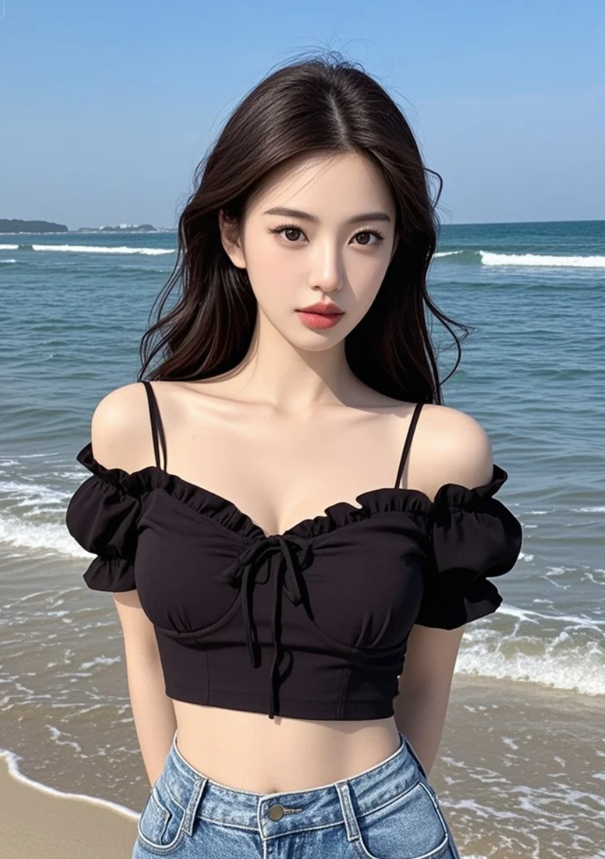 “海边的她，美得不讲道理”