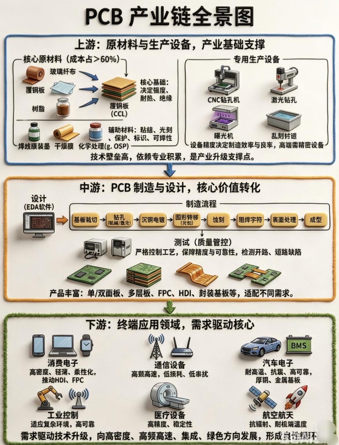PCB产业链全景图