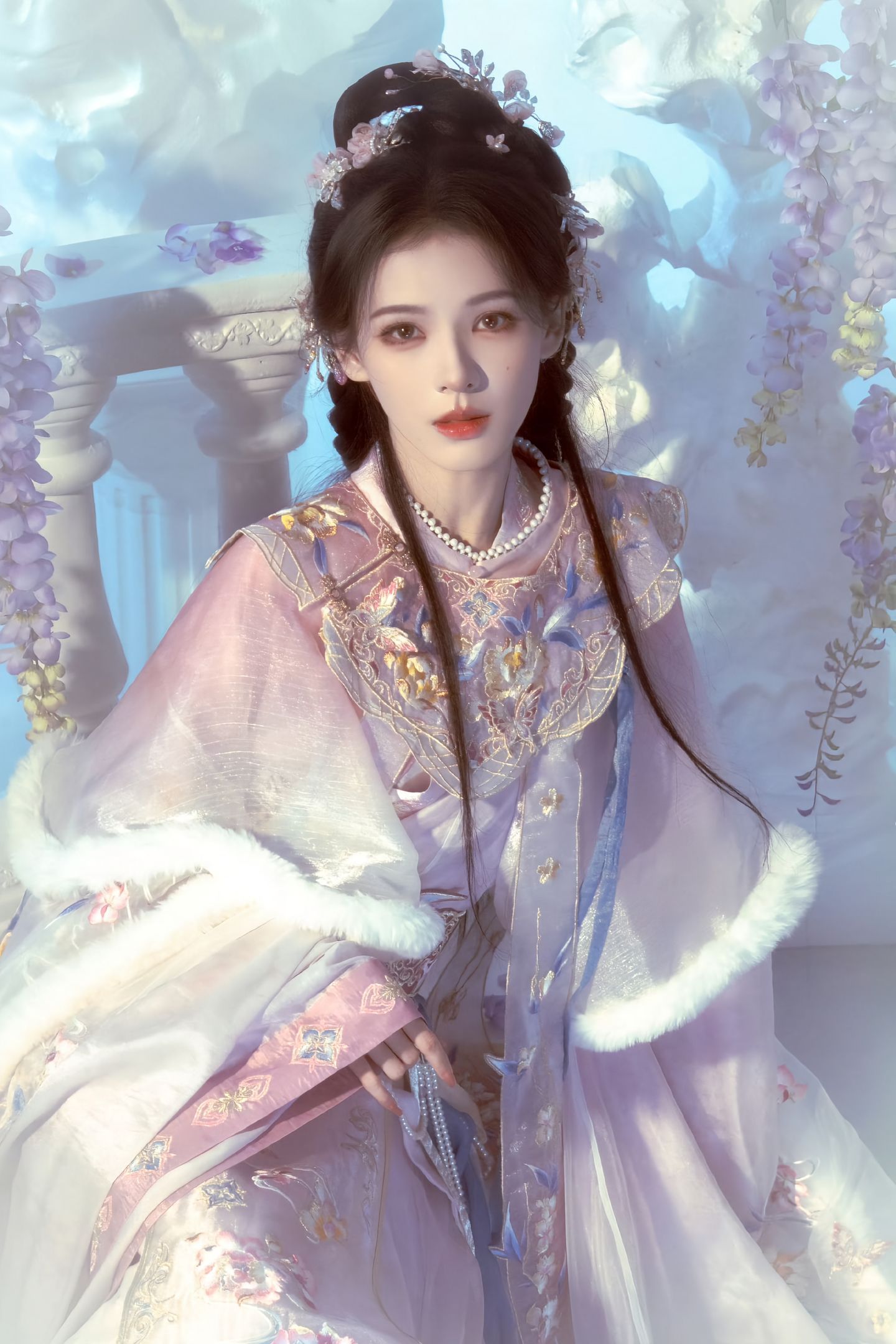 蛙趣这建模脸美得想画一样张予曦紫藤花仙子绝了～